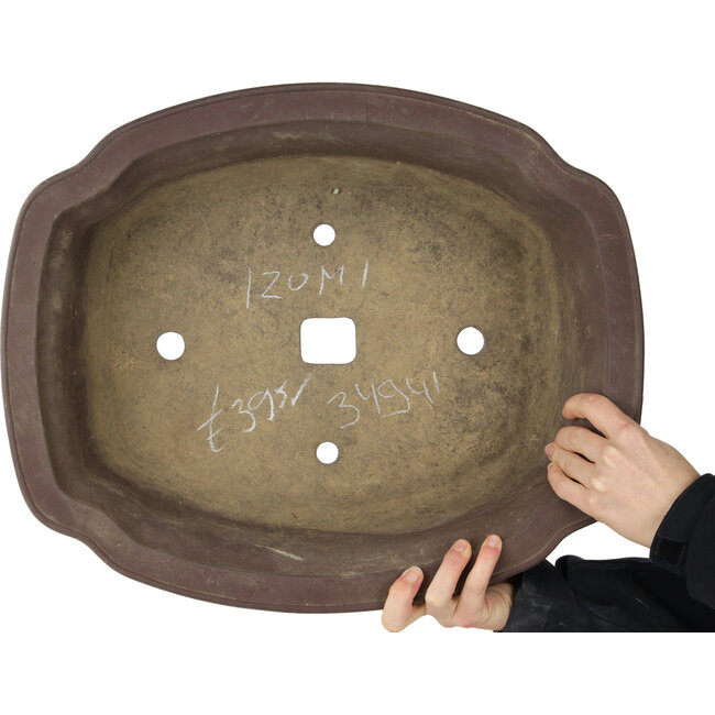 Pot à bonsaï Mokko non émaillé par Izumiya (Zenigo) - 467 x 385 x 162 mm