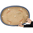Oval blue bonsai pot by Reiho - 585 x 410 x 68 mm