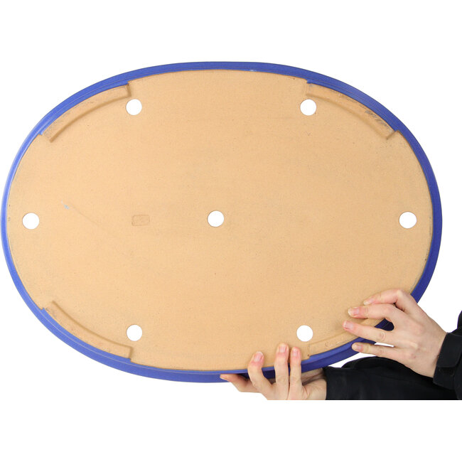 Ovale blauwe bonsaipot van Reiho - 592 x 430 x 68 mm