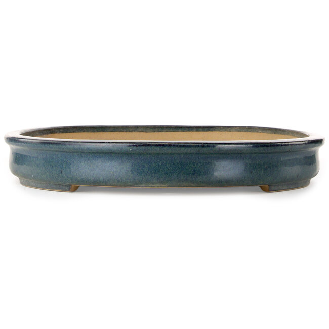 Maceta ovalada azul para bonsái de Reiho - 655 x 462 x 60 mm