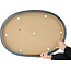 Maceta ovalada azul para bonsái de Reiho - 655 x 462 x 60 mm
