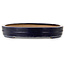 Oval blue bonsai pot by Reiho - 577 x 412 x 63 mm