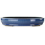 Oval blue bonsai pot - 450 x 370 x 80 mm