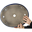 Pot ovale bleu pour bonsaï - 450 x 370 x 80 mm