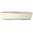Oval white bonsai pot - 402 x 322 x 78 mm
