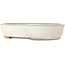 Oval white bonsai pot - 402 x 322 x 78 mm
