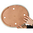 Pot ovale blanc pour bonsaï - 402 x 322 x 78 mm