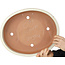 Oval white bonsai pot - 402 x 322 x 78 mm