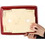 Maceta rectangular roja para bonsái de Eime Yozan - 312 x 245 x 95 mm