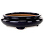 Oval dark blue bonsai pot by Reiho - 293 x 235 x 63 mm