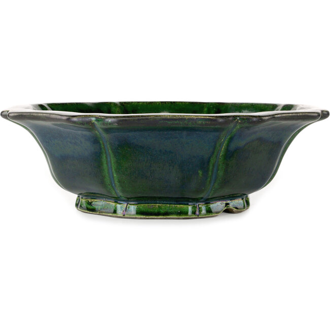 Lotusgroene bonsaipot van Terahata Satomi Mazan - 305 x 305 x 95 mm