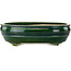 Ovale groene bonsaipot van Terahata Satomi Mazan - 290 x 213 x 85 mm