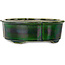 Maceta para bonsái verde Mokko de Terahata Satomi Mazan - 250 x 220 x 77 mm
