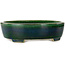 Vaso bonsai ovale verde di Terahata Satomi Mazan - 255 x 210 x 68 mm