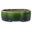 Ovale groene bonsaipot van Terahata Satomi Mazan - 220 x 175 x 53 mm