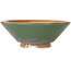 Round teal bonsai pot by Bigei - 98 x 98 x 35 mm