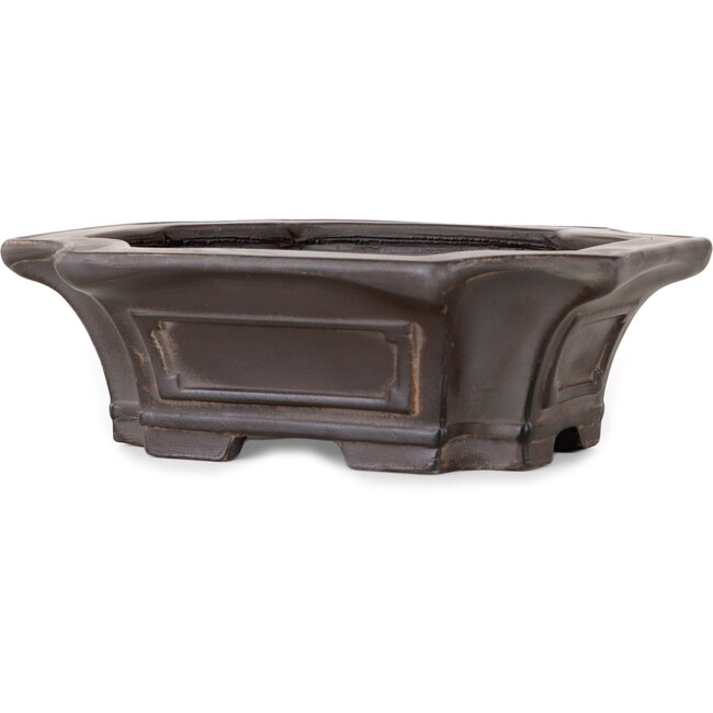 Mokko unglazed bonsai pot by Bigei - 160 x 135 x 50 mm