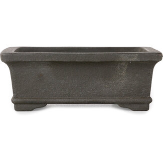  Yamaaki 133 mm rectangular unglazed bonsai pot by Yamaaki, Tokoname, Japan