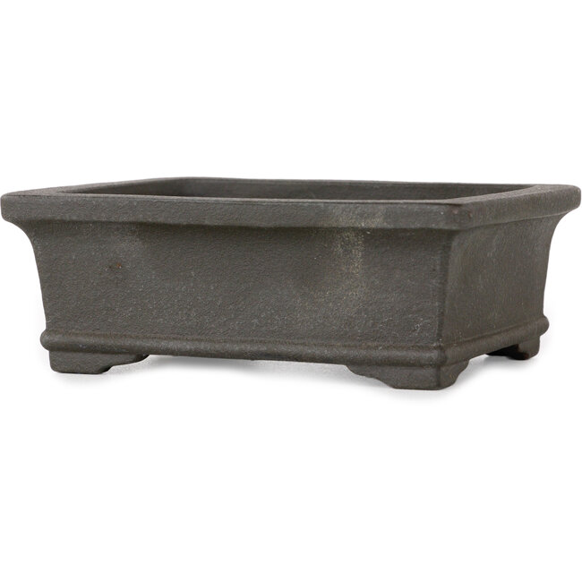 Vaso bonsai rettangolare non smaltato di Yamaaki - 133 x 105 x 50 mm