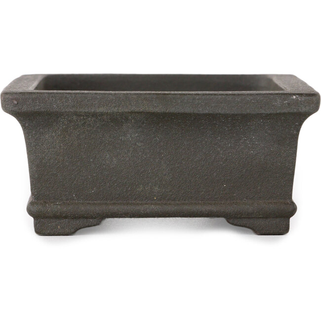 Rechteckiger, unglasierter Bonsai-Topf von Yamaaki – 133 x 105 x 50 mm