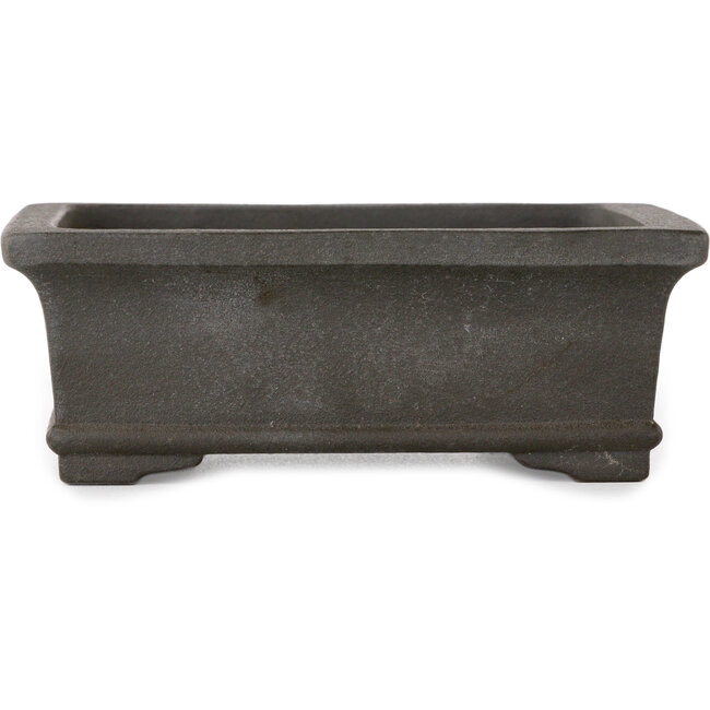 Rechteckiger, unglasierter Bonsai-Topf von Yamaaki – 133 x 105 x 50 mm