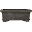 Rectangular unglazed bonsai pot by Yamaaki - 133 x 105 x 50 mm