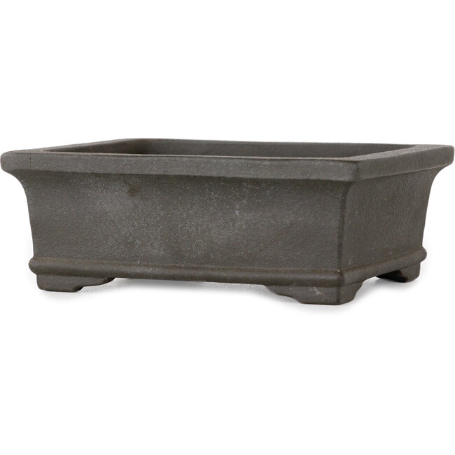 Rechteckiger, unglasierter Bonsai-Topf von Yamaaki – 133 x 105 x 50 mm