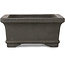 Rectangular unglazed bonsai pot by Yamaaki - 133 x 105 x 50 mm