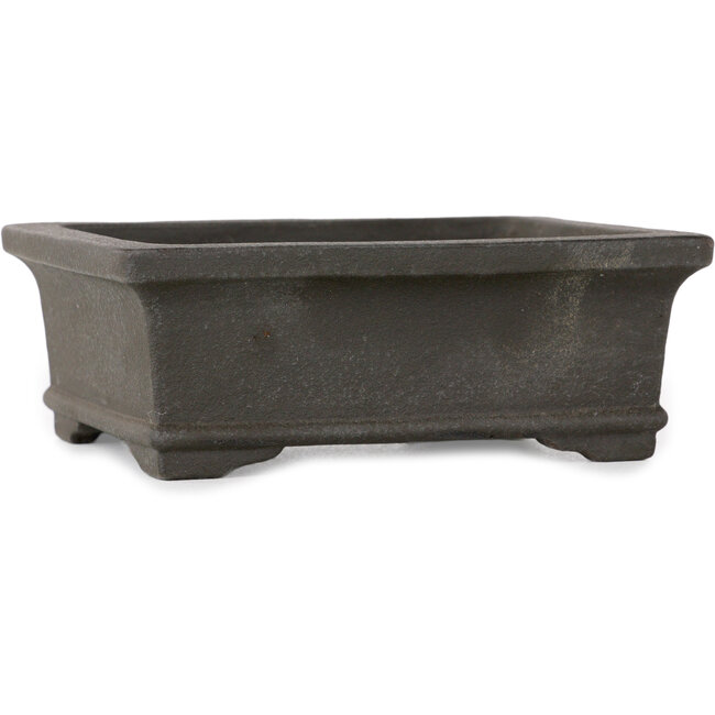 Pot à bonsaï rectangulaire non émaillé de Yamaaki - 133 x 105 x 50 mm
