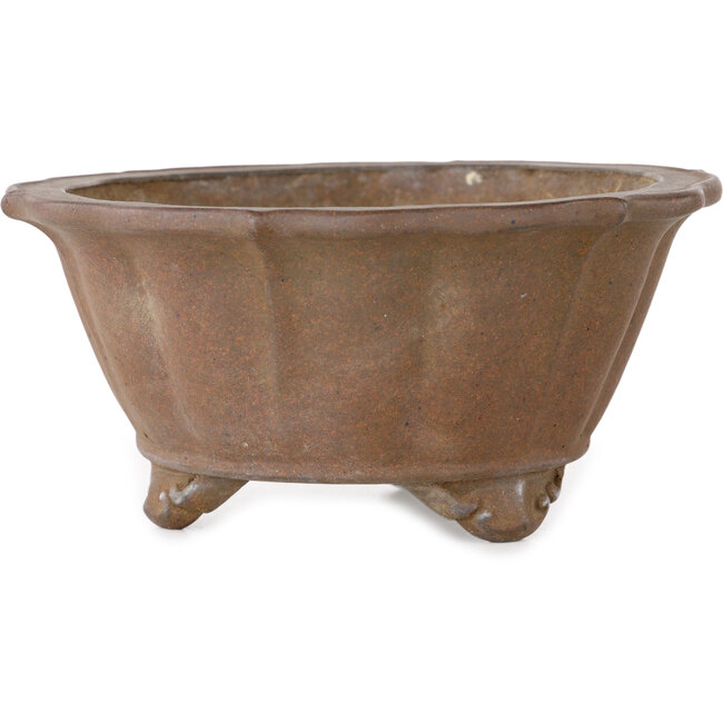 Maceta para bonsái Lotus sin esmaltar de Yamaaki Shosen/Akitsugu/Juudo (primera generación) - 135 x 135 x 65 mm