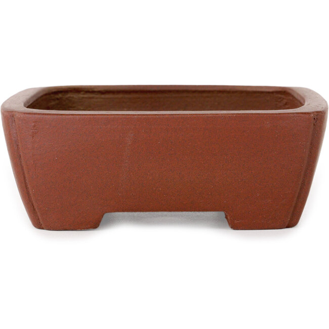 Rechthoekige, ongeglazuurde bonsaipot van Shibakatsu - 160 x 130 x 45 mm