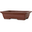 Pot à bonsaï rectangulaire non émaillé de Shibakatsu - 190 x 145 x 52 mm