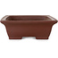 Rectangular unglazed bonsai pot by Shibakatsu - 190 x 145 x 52 mm