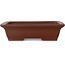 Maceta rectangular sin esmaltar para bonsái de Shibakatsu - 190 x 145 x 52 mm