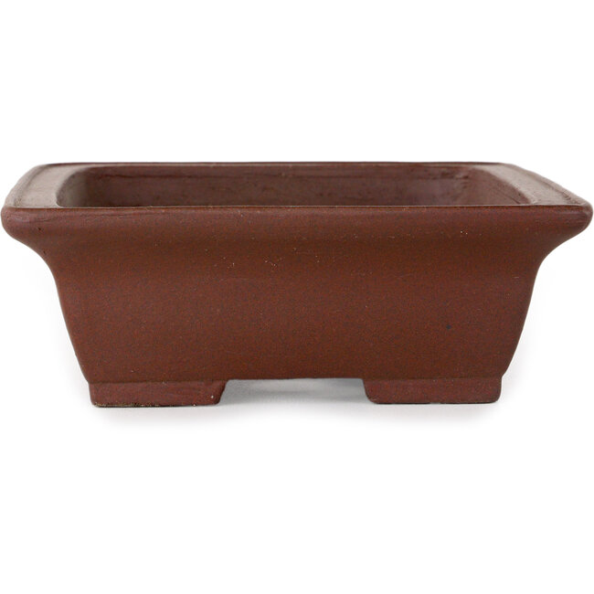 Rectangular unglazed bonsai pot by Shibakatsu - 190 x 145 x 52 mm