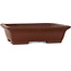 Pot à bonsaï rectangulaire non émaillé de Shibakatsu - 190 x 145 x 52 mm