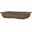 Rectangular unglazed bonsai pot by Yamaaki Toshio (third generation) - 347 x 217 x 75 mm