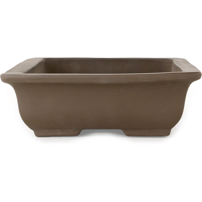 Vaso bonsai rettangolare non smaltato di Yamaaki Toshio (terza generazione) - 347 x 217 x 75 mm