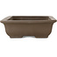 Rectangular unglazed bonsai pot by Yamaaki Toshio (third generation) - 347 x 217 x 75 mm