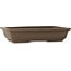 Rectangular unglazed bonsai pot by Yamaaki Toshio (third generation) - 347 x 217 x 75 mm