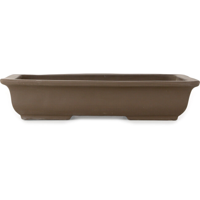 Maceta rectangular sin esmaltar para bonsái de Yamaaki Toshio (tercera generación) - 347 x 217 x 75 mm