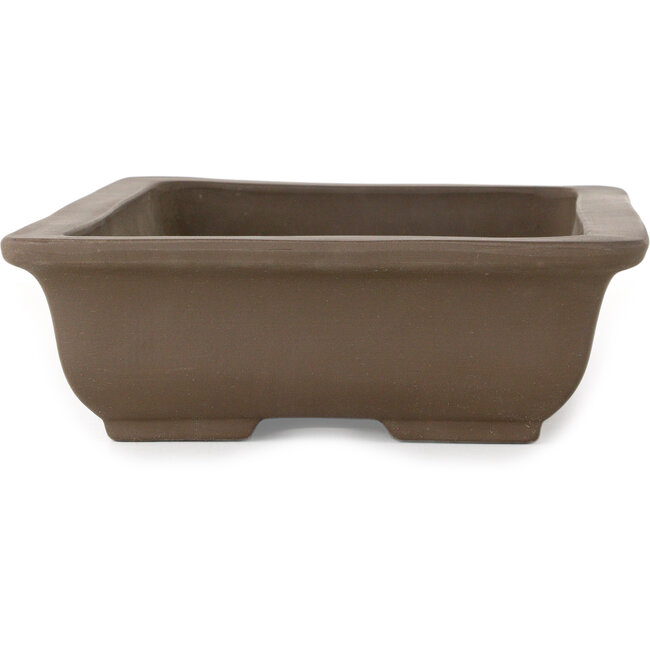 Vaso bonsai rettangolare non smaltato di Yamaaki Toshio (terza generazione) - 347 x 217 x 75 mm