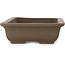 Pot à bonsaï rectangulaire non émaillé de Yamaaki Toshio (troisième génération) - 347 x 217 x 75 mm