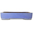 Pot à bonsaï rectangulaire bleu de Kakuzan - 500 x 362 x 103 mm