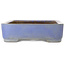 Rechthoekige blauwe bonsaipot van Kakuzan - 500 x 362 x 103 mm
