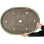 Oval green bonsai pot by Haru Matsu - 623 x 440 x 62 mm