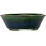 Ovaler grüner Bonsaitopf von Terahata Satomi Mazan – 230 x 197 x 75 mm