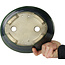 Maceta ovalada para bonsái verde de Terahata Satomi Mazan - 230 x 197 x 75 mm