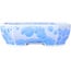 Pot à bonsaï ovale bleu clair à glaçure cristalline par Heian Senzan - 161 x 132 x 50 mm