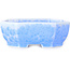 Pot à bonsaï ovale bleu clair à glaçure cristalline par Heian Senzan - 161 x 132 x 50 mm